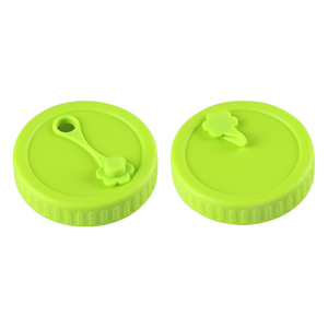70mm thường xuyên Miệng nhựa Rơm có nắp đậy Mason Jar uống có nắp đậy với Silicone cắm - Product Image 3