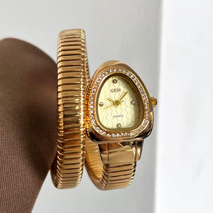 Reloj de Cuarzo para Mujer, Estilo 2026, Elegante y Retro, con Forma de Serpiente, de Acero Inoxidable con Incrustaciones de Diamantes - Product Image 1