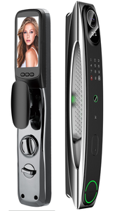 Thông Minh Không Thấm Nước Điện Tử Khóa Chốt Cửa Cho Phía Trước Cửa Keyless Nhập Dấu Vân Tay Mật Mã Wifi Tuya Ứng Dụng Điều Khiển Alexa Đen - Product Image 2