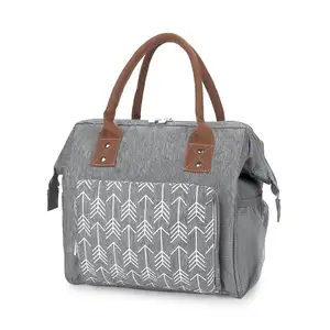 Stylish best-selling new design waterproof mommy diaper bags with many small pockets
