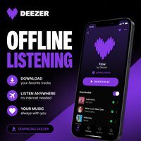 Compte Deezer Premium Musique 1 mois Streaming HiFi Sans Publicités