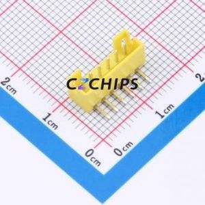 W2001100-6PY2123 Wire-to-Board Pin Header Bent Lead Through Hole,P=2mm Connector 1x6P 2mm Right Angle Insert PH - Product Image 1