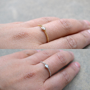 Nhẫn Vàng Tinh Tế Thiết Kế Thanh <span class=keywords><strong>Cz</strong></span> Mỏng Chất Lượng Cao Bán Sỉ Nhà Máy 2023 Trang Sức Bạc Sterling 925 - Product Image 2