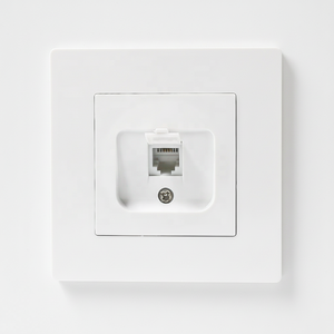Prise murale téléphonique simple CAT3 de type 86, cadre PC blanc, noir, gris, norme européenne UE, pour usage domestique – Meilleures ventes - Product Image 1