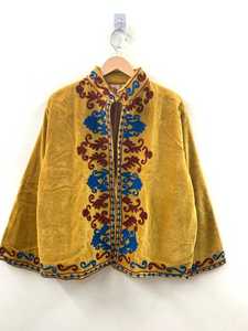 เสื้อแจ็คเก็ตกำมะหยี่ปักลายสัตว์แบบซูซานี ทำจากผ้าฝ้ายรักษ์โลก อุ่นสบายสำหรับฤดูหนาว สไตล์โบโฮ เหมาะเป็นของขวัญแฮนด์เมดสำหรับเธอ - Product Image 1