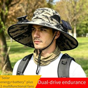 Sombrero Solar para Exteriores con Ventilador, Impermeable, Transpirable, de Poliéster, para Pesca, Camping, Senderismo y Navegación - Product Image 3