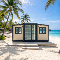 Voros Tiny Prefab Granny Flat 20/30/40FT Maison Conteneur Extensible avec 3 Chambres et Salle de Bain, Maison Mobile/Commerciale