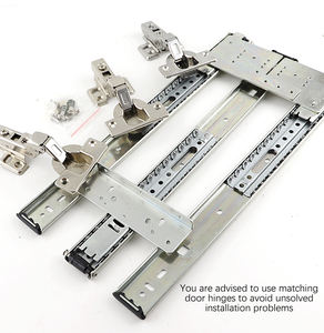 Quincaillerie pour porte battante design moderne Rail de porte papillon caché pour placard Accessoires pour rail coulissant rétractable de poche d'armoire pliante - Product Image 3