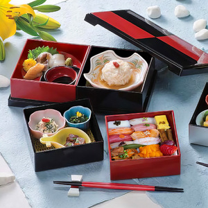 Lonchera de Plástico ABS Estilo Japonés con Doble Espada y Tapa, Rectangular, para Bocadillos - Product Image 2