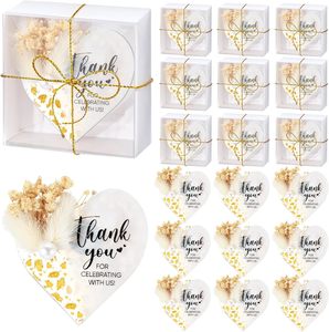 Recuerdos de Boda para Invitados, Imán de Resina de Cristal para Refrigerador, <span class=keywords><strong>Regalos</strong></span> con Flores Secas para Boda, Compromiso, Baby Shower - Product Image 1
