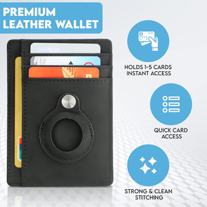 PU <b>Card</b> <b>Holder</b> With RFID Blocking Technology For Credit <b>Cards</b> Ultra Thin Design Black Carbon Fiber Material - Product Image 5