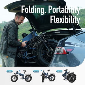 Bicicleta Eléctrica Plegable de Montaña con Llantas Gruesas de 20*4'', Motor de 1500W de Potencia Máxima en la Rueda Trasera, Suspensión Completa, Envío Rápido desde Almacén en la UE - Product Image 5