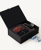 Emballage de boîte-cadeau à fermeture magnétique noire haut de gamme pliant coffrets cadeaux pliables en carton dur plat imprimé créatif