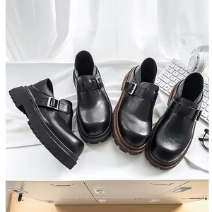 Zapatos formales de otoño para hombre, elegantes y que se pueden usar con calcetines de punta cerrada y medio atados. Zapatos de vestir y Oxfords de cuero para hombre. - Product Image 6