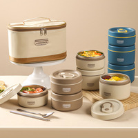 Boîte à lunch de haute qualité en acier inoxydable 304, isotherme, étanche, compatible micro-ondes, empilable, boîte bento pour le bureau