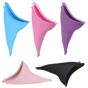 Funil urinário feminino de silicone, funil personalizado, portátil, xícara de urina, de pé, reutilizável, para acampamento, caminhadas