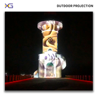 Proyección de video arquitectónico Edificio Proyector de mapeo de video 3D
