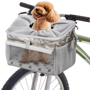 <span class=keywords><strong>Sac</strong></span> de transport pliable en toile grande capacité pour animaux de compagnie avec fermeture éclair, idéal pour panier de vélo et utilisation extérieure, portable pour chiens - Product Image 1