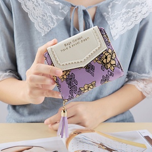 Portefeuille fin en PU Boshiho pour femmes, porte-monnaie, portefeuille court en PU pour femmes - Product Image 5