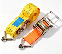 Sangles à cliquet 5T/8T/10T, sangle en polyester avec crochet métallique, ceinture de serrage réglable pour le transport et la fixation des marchandises