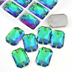 OLeeya Meilleures ventes Strass en verre rectangulaires et octogonaux personnalisés à coudre, Pierres de couture en cristal pour vêtements - Product Image 3