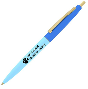 Stylo publicitaire personnalisé avec logo, action à plongeur rétractable, corps en plastique, pointe moyenne, encre noire, impression sérigraphique, vente en gros - Product Image 3