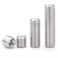 Vis sans tête à six pans creux en acier inoxydable 304, pointe plate, M2 M2.5 M3 M4 M5 M6 M8 M10 M12 M14 M16, DIN913