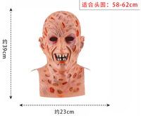 Masque de Freddy Krueger, monstre d'horreur, démon maléfique, pour Halloween, film Rêve de Nuit dans Elm Street, masque de fête d'horreur