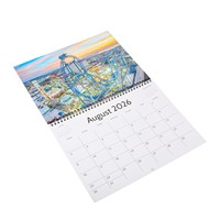 Service d'impression de calendriers muraux grand format A2 A3, planificateur mural annuel personnalisé avec crochet de suspension en métal, fabrication directe OEM ODM
