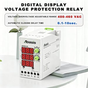Relais de protection numérique ADGK-03 avec affichage, sortie <span class=keywords><strong>5A</strong></span> 250VAC, pour rail DIN, protection contre les surtensions - Product Image 1