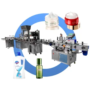 HNOC Liquid Bottle Paste Fill Capping Seal Pneumatic Automatic Label and Pack Machine Line for Detergent