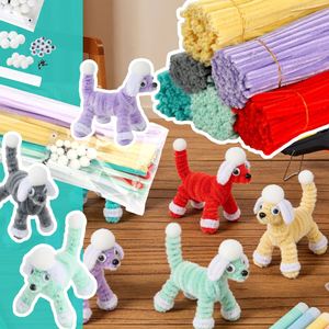 Kit de Manualidades de Chenilla de 70 Piezas, 6 Colores, Serie de Animales Adorables, Poodle, Poliéster Moderno, para Educación, Fiestas, Cumpleaños, Días Festivos - Product Image 3