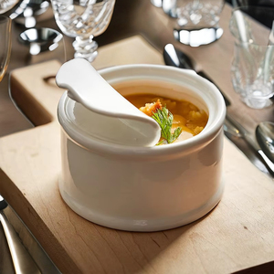Assiettes à <span class=keywords><strong>d</strong></span>îner en céramique en forme de boîte de conserve blanche, vaisselle de restaurant <span class=keywords><strong>d</strong></span>'hôtel, bols à soupe, plats à sauce pour la maison - Product Image 2