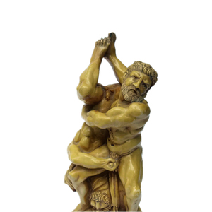 Escultura de Resina Vintage de Hércules Luchando con Diomedes, 11.5 Pulgadas de Alto - Product Image 3