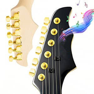 Guitarra eléctrica de 39 pulgadas de alta calidad HUASHENG, kit de instrumentos musicales para principiantes de tamaño completo con amplificador de 25 vatios - Product Image 4