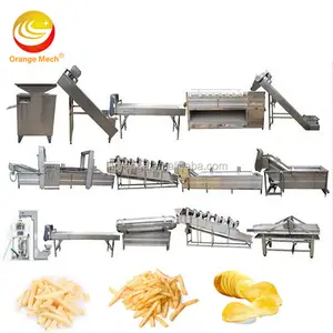 Herstellung Braten Produktions linie Frisch Gefrorene Pommes Frites Sticks Voll automatisch legt Kartoffel chips Herstellung Maschine Preis