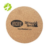 Vente chaude personnalisé imprimé 10 cm rond antidérapant sous-verres en liège Style classique tampons en papier durable pour Tables sous-verres boissons