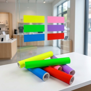 Película Decorativa Autoadhesiva <span class=keywords><strong>para</strong></span> Ventanas y <span class=keywords><strong>Puertas</strong></span>, Vinilo Decorativo con Purpurina <span class=keywords><strong>de</strong></span> Colores y Efecto Esmerilado - Product Image 2
