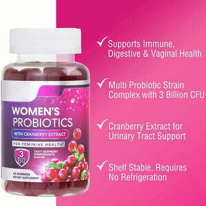 OEM Private Label Women's probiotik Gummies ekstrak <span class=keywords><strong>Cranberry</strong></span> Gummies kesehatan vagina - Product Image 2