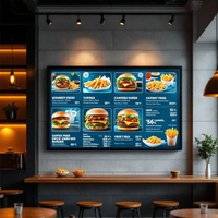 Cajas de luz ultrafinas de alto brillo montadas en la pared interior súper grandes de 60x120cm, póster de menú para hoteles y restaurantes