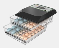 Petit incubateur populaire 128 d'oeufs Mini incubateur de volaille à usage familial portable en Europe et aux États-Unis