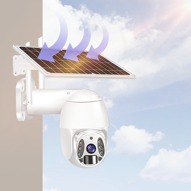 Solar 4G 360 PTZ Wireless Outdoor Waterproof Security Camera System with TuyaSmart APP and 15-30m Night Vision