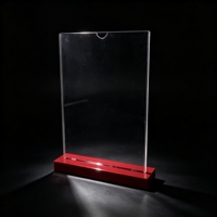Support de menu en acrylique transparent A4 pour table, présentoir de prospectus pour magasin, bureau et événement