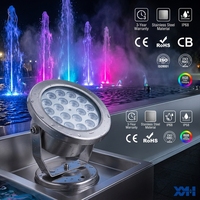 Lumières de fontaine submersibles RGB à intensité variable 120 V pour décoration de fontaine flottante, télécommandées, pour extérieur