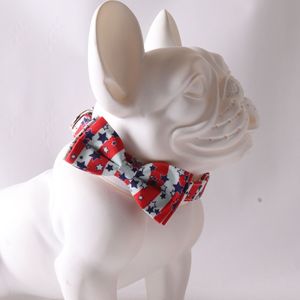<span class=keywords><strong>Collar</strong></span> de perro mascota personalizado al por mayor, Bandera de EE. UU., Día Independencia DE LA, hebilla de Metal de lujo, pajarita ajustable, <span class=keywords><strong>Collar</strong></span> de perro mascota - Product Image 6