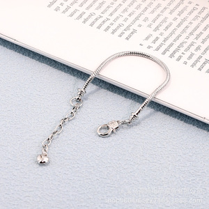<b>Snake</b> <b>Chain</b> Lobster Clasp Adjustable Bracelet 16 Cm Rose Gold White Kkc Plated Copper Jewelry Finding Accessory For Beads - Product Image 4
