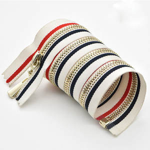 Haute qualité 5 # dentelle Y dents fermeture à glissière vers le bas veste haut accessoires fermeture à glissière à extrémité ouverte fermeture à glissière en métal autobloquante - Product Image 1