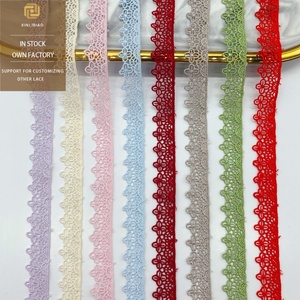 Bán buôn đa màu tan trong nước thêu ren hàng may mặc tỉa viền trang trí với đầy màu sắc thêu ren <span class=keywords><strong>TRIM</strong></span> - Product Image 1