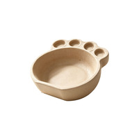 Litière pour chat en pulpe moulée biodégradable en forme de patte mignonne, écologique, portable, pour usage domestique, OEM personnalisé