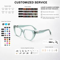 Personnalisation de lunettes optiques en acétate haut de gamme, fabriquées à la main, durables, avec montures intégrales pour un usage quotidien, OEM/ODM